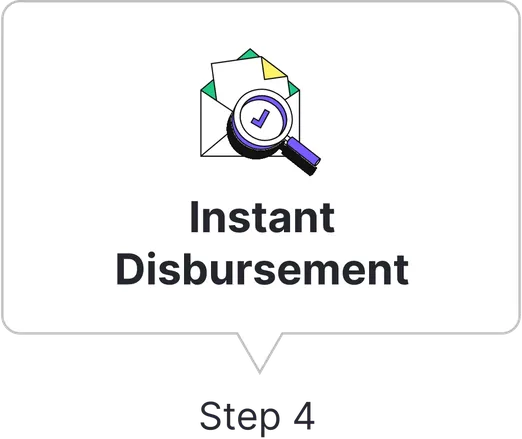 Step 4: Instant Disbursement